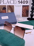 Chanel CH322 Lightweight Rimless Red Lens Sunglasses for Women - 398535