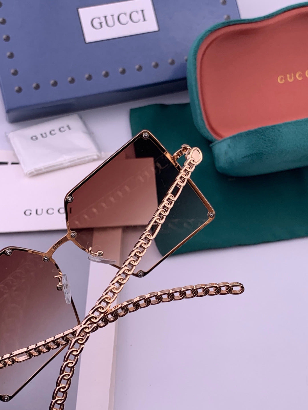 Chanel CH322 Lightweight Rimless Red Lens Sunglasses for Women - 398535 - detail image 4