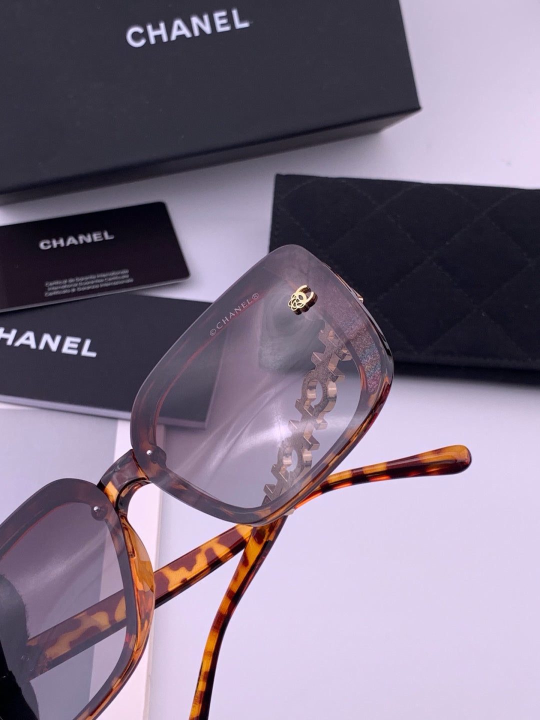 Chanel CH6991 Polarized Round Black Lens Sunglasses for Women - 398537 - detail image 5