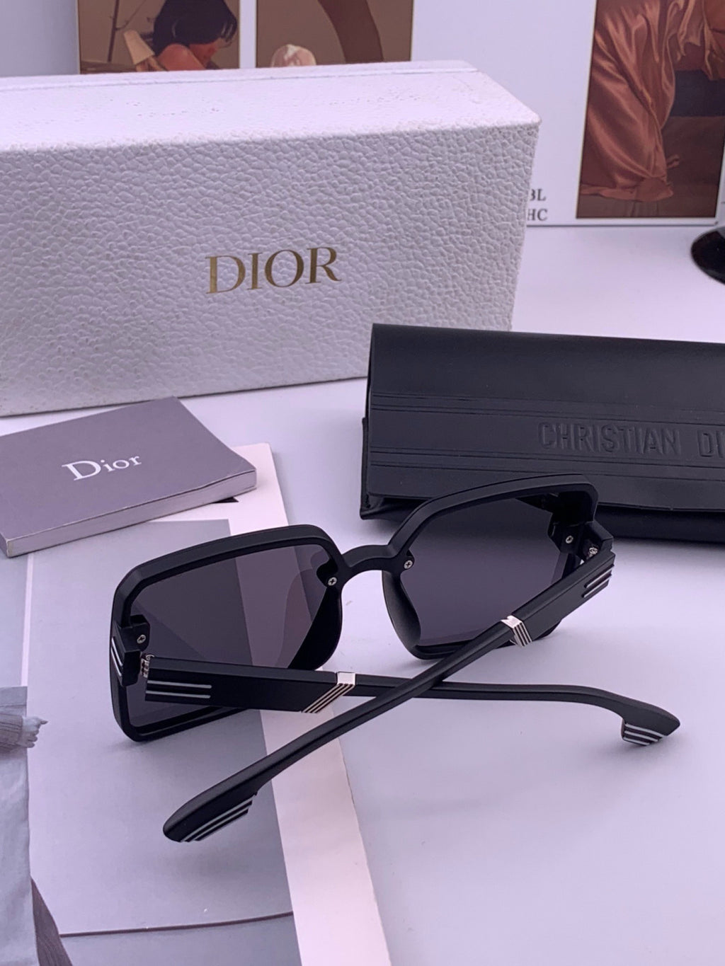Dior CD8226 Polarized Square Brown Lens Sunglasses for Women - 415516 - detail image 5