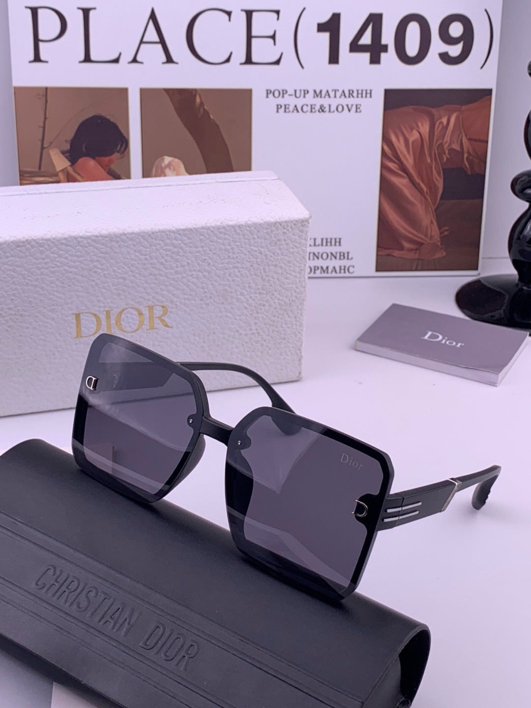 Dior CD8226 Polarized Square Brown Lens Sunglasses for Women - 415516