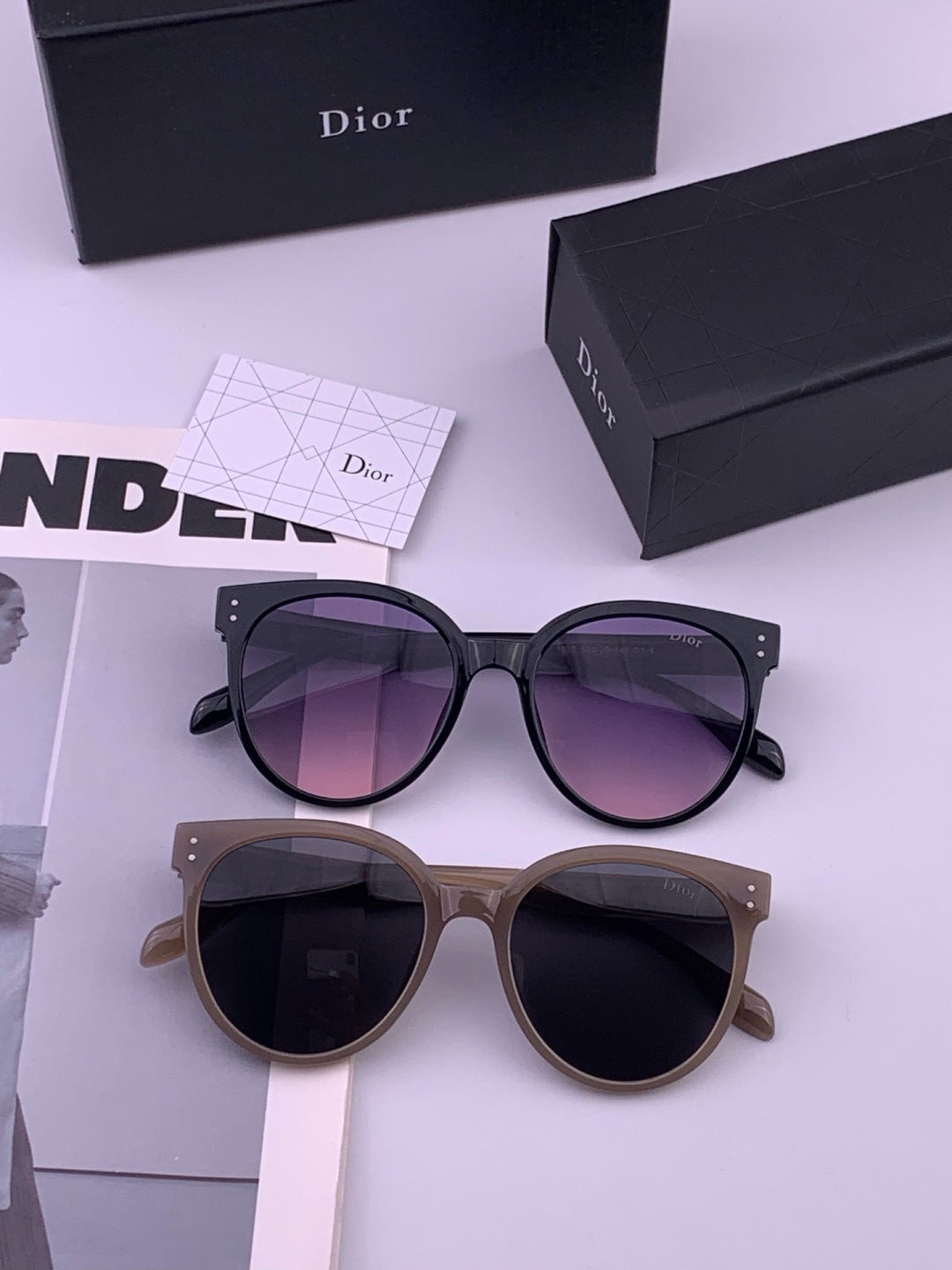 Dior CD5106 Polarized Square Brown Lens Sunglasses for Women - 415519 - detail image 8