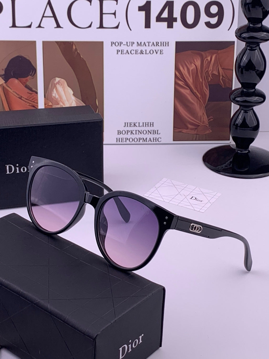 Dior CD5106 Polarized Square Brown Lens Sunglasses for Women - 415519 - detail image 3