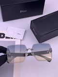 Dior D7771 Square Gold Lens Sunglasses for Men & Women - 415523