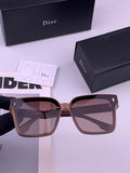 Dior CD883 Polarized Square Gold Lens Sunglasses for Women - 415525
