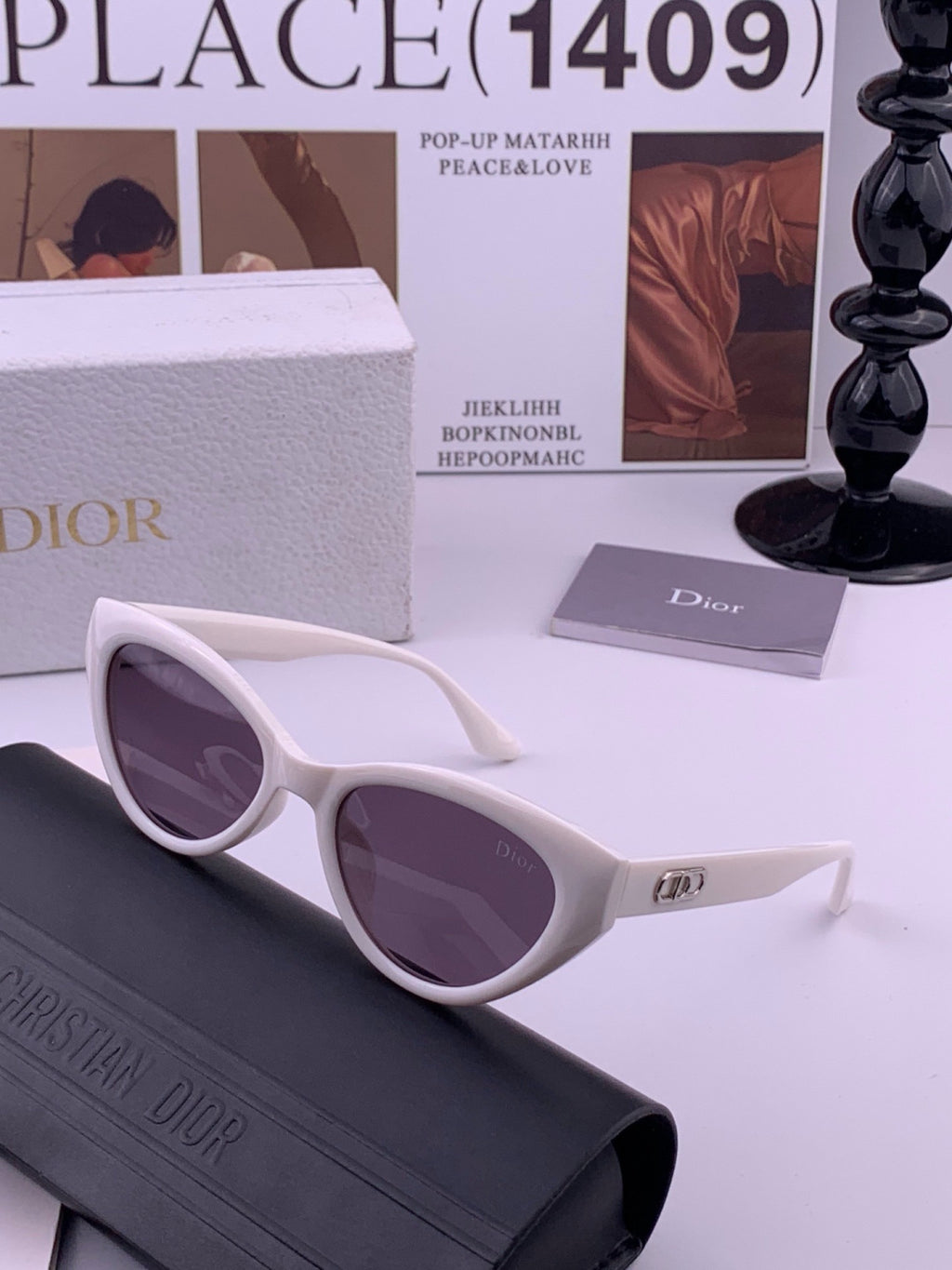 Dior D4109 Polarized Square Pink Lens Sunglasses for Men & Women - 415512