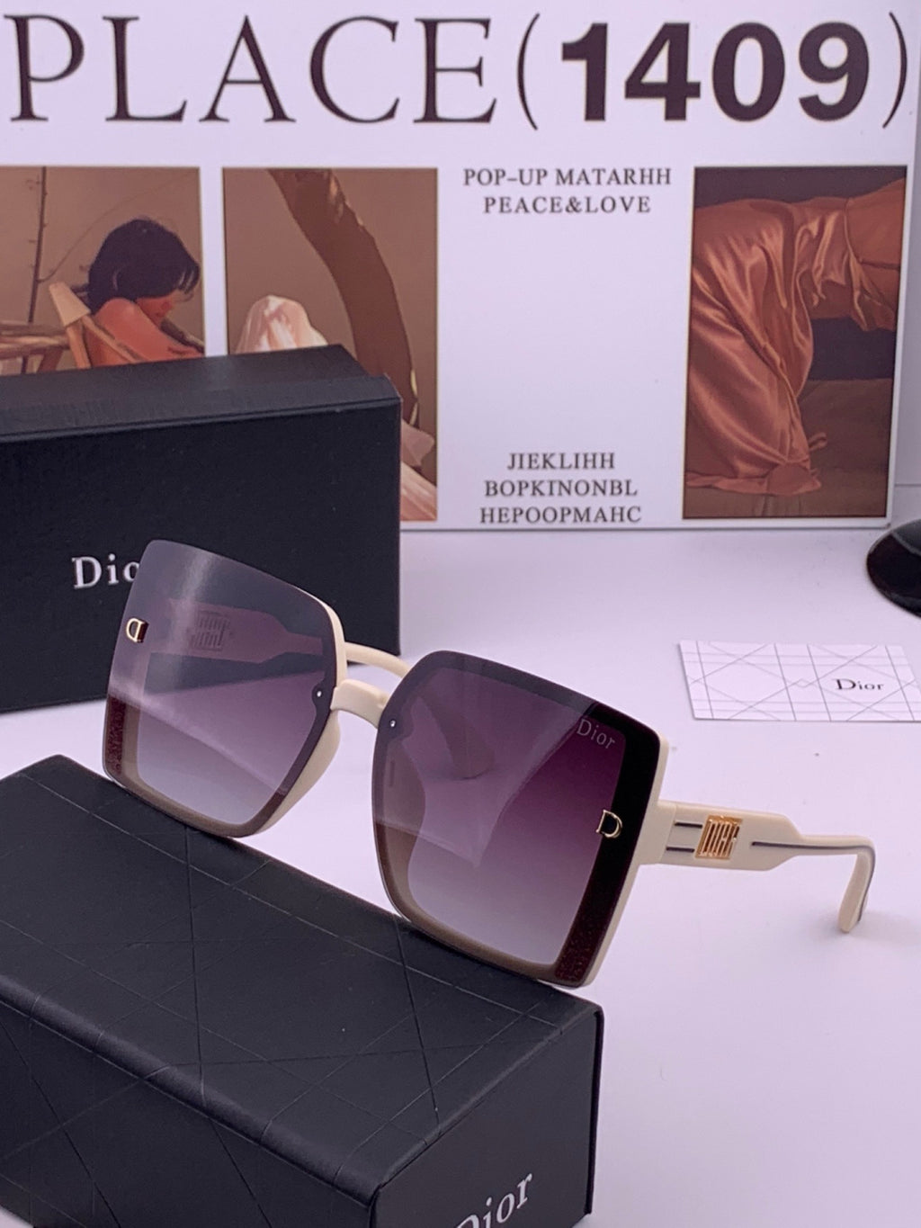 Dior D5290 Polarized Square Black Lens Sunglasses for Men & Women - 415508 - detail image 2
