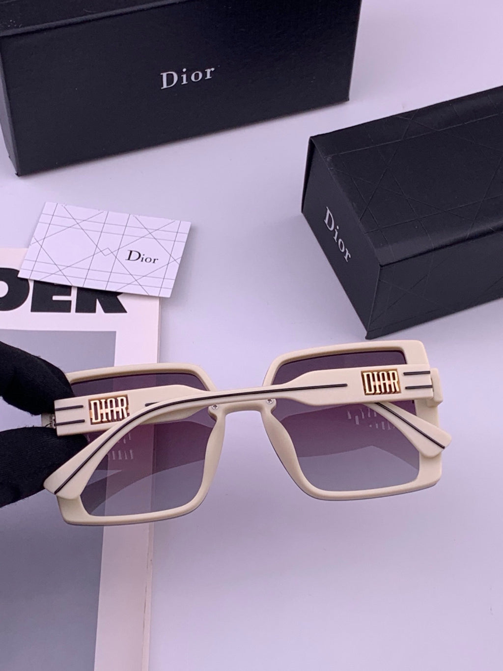 Dior D5290 Polarized Square Black Lens Sunglasses for Men & Women - 415508 - detail image 7