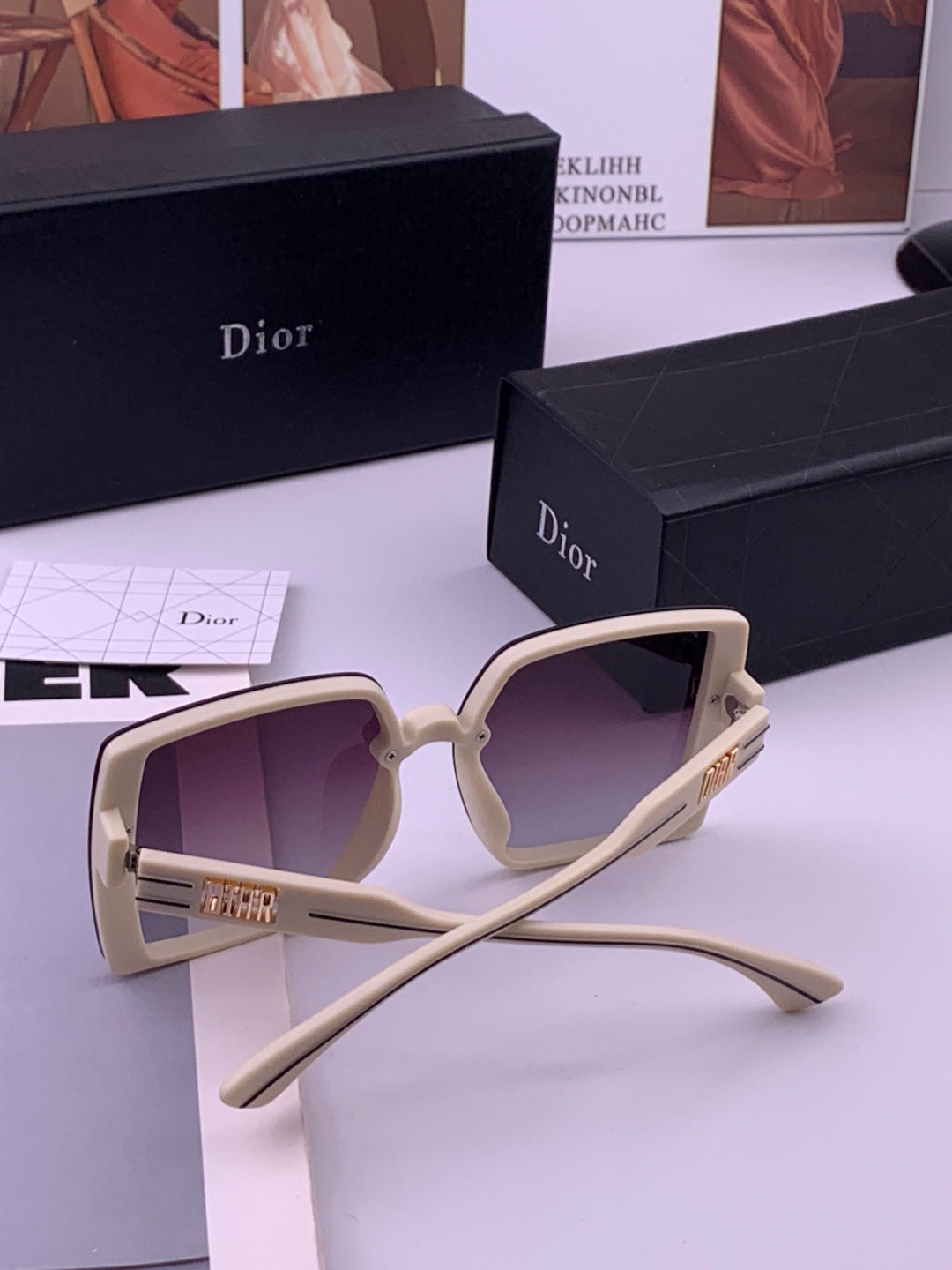 Dior D5290 Polarized Square Black Lens Sunglasses for Men & Women - 415508 - detail image 6