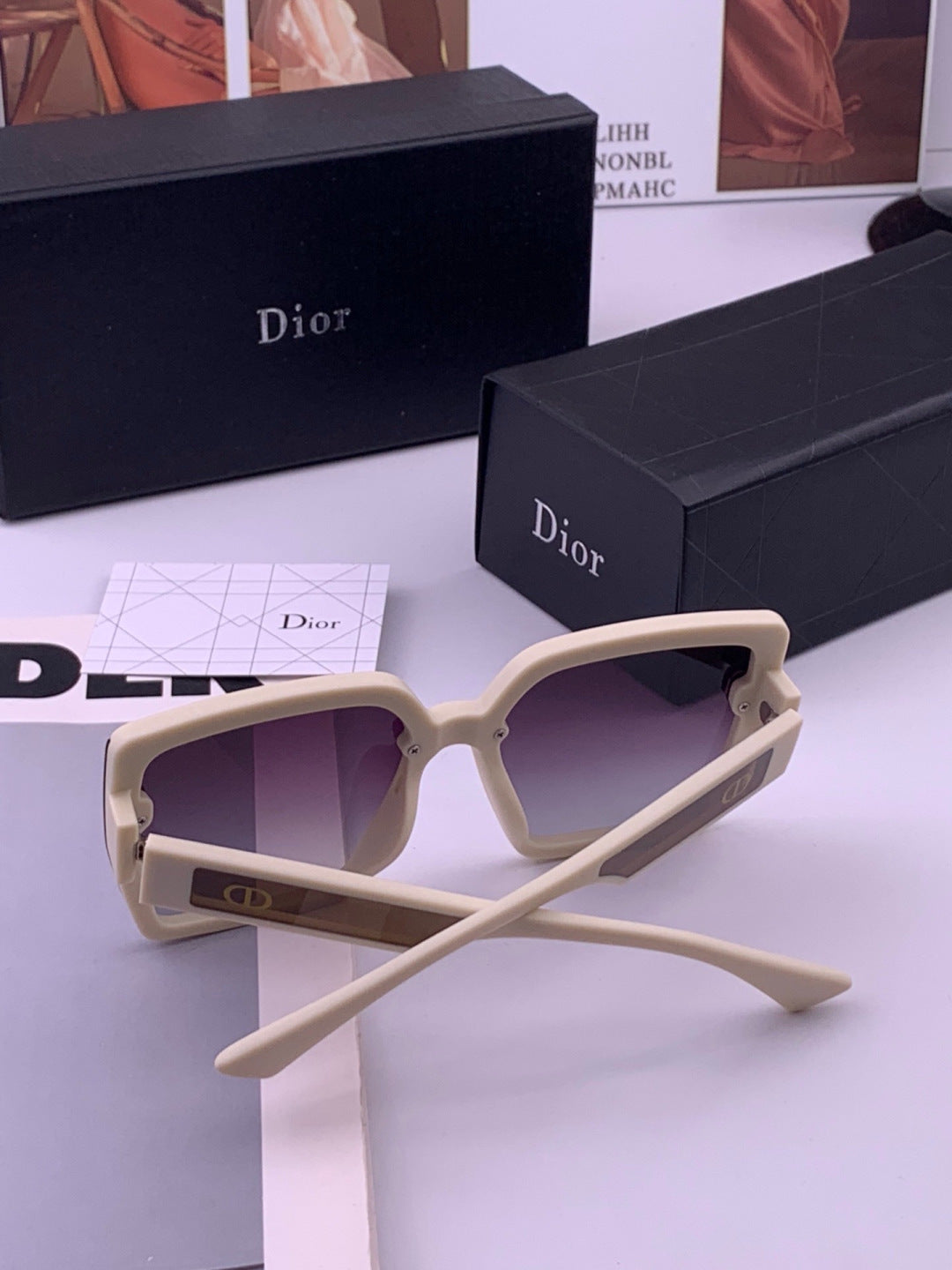 Dior CD3917 Polarized Square Red Lens Sunglasses for Women - 415386 - detail image 6