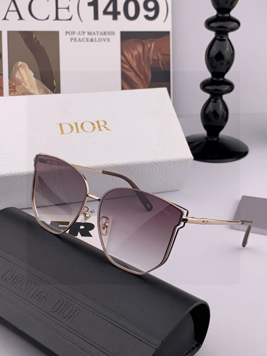 Dior CD4635 Polarized Rimless Gold Lens Sunglasses for Men & Women - 415379 - detail image 3