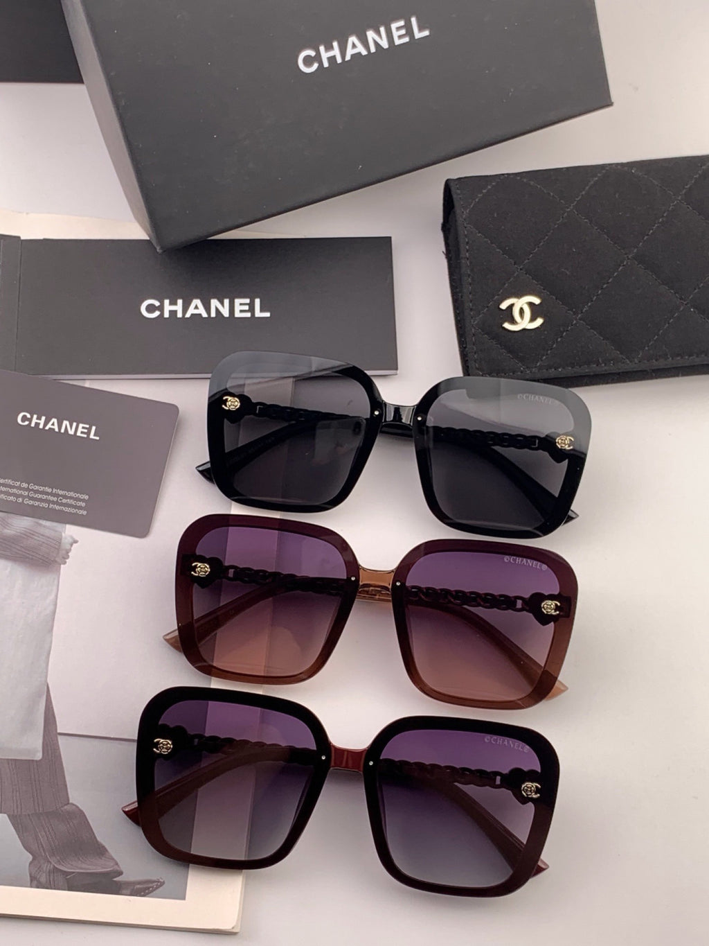 Chanel CH3787 Polarized Round Black Lens Sunglasses for Women - detail image 7