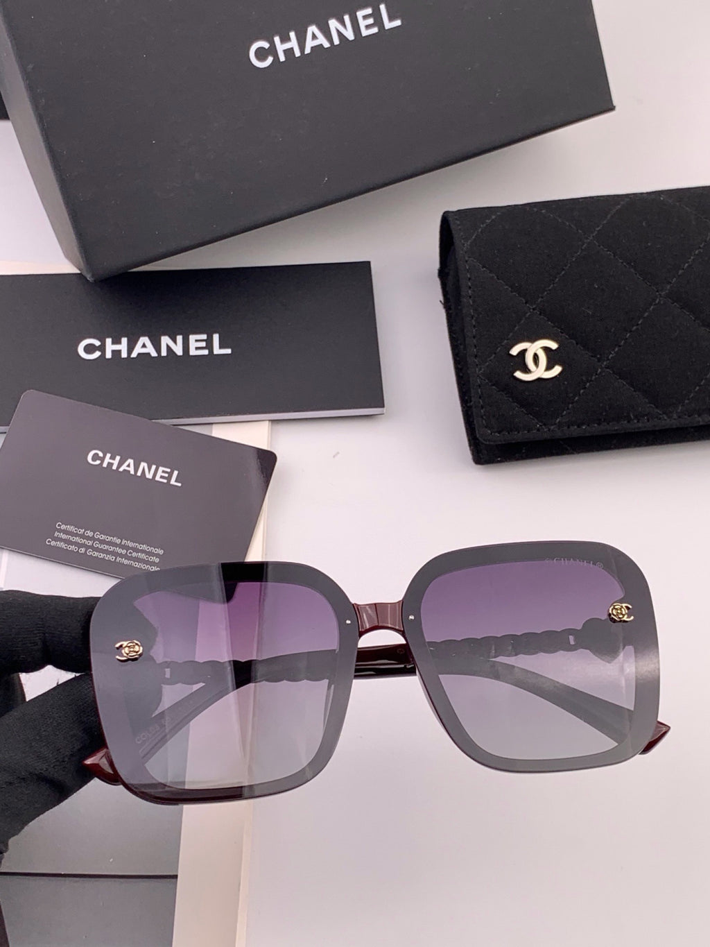 Chanel CH3787 Polarized Round Black Lens Sunglasses for Women - detail image 3