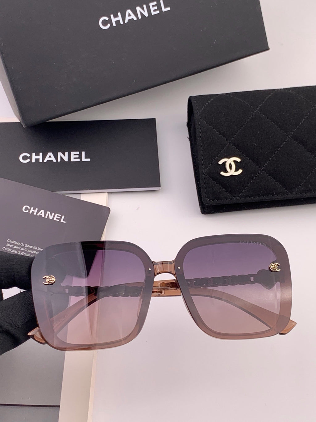 Chanel CH3787 Polarized Round Black Lens Sunglasses for Women