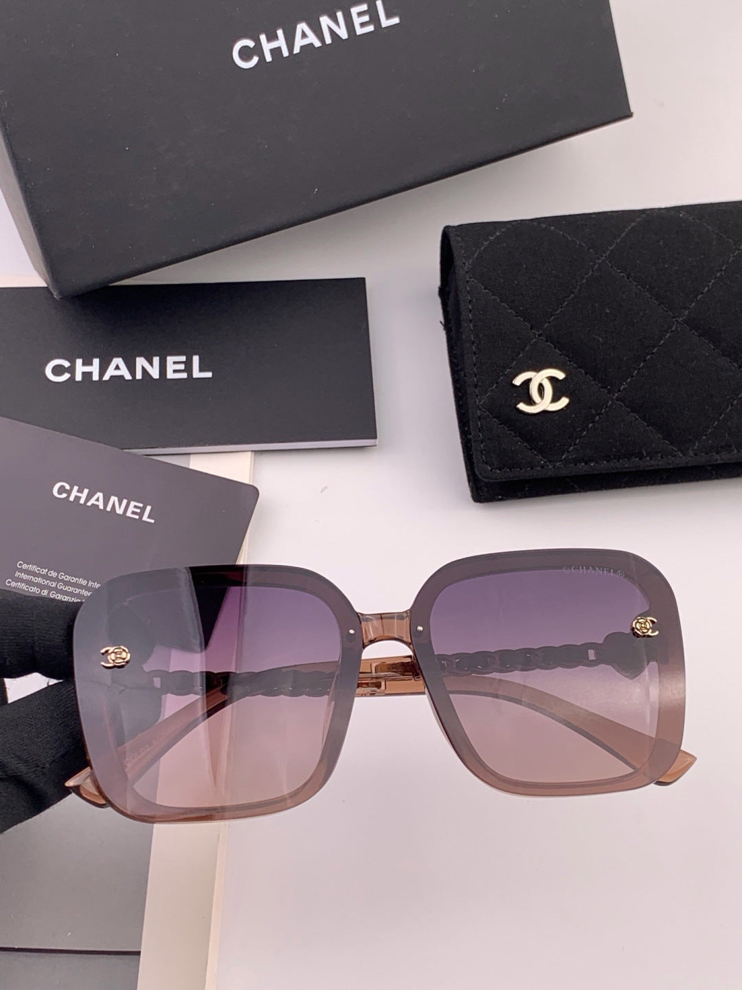 Chanel CH3787 Polarized Round Black Lens Sunglasses for Women