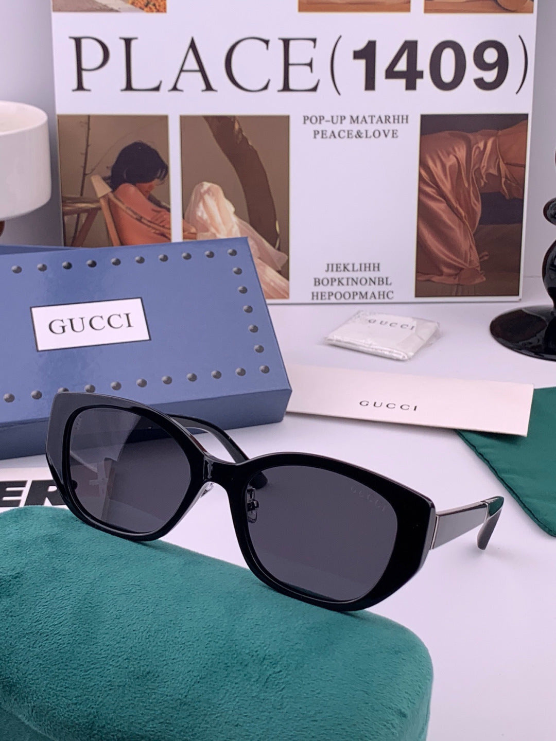 Gucci G7990 Polarized Square Brown Lens Sunglasses for Men & Women - detail image 4