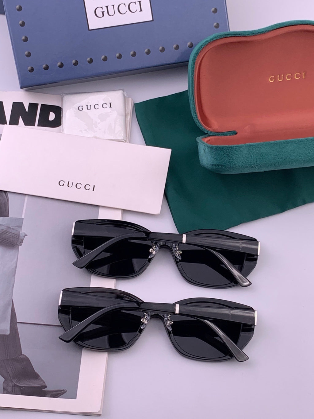 Gucci G7990 Polarized Square Brown Lens Sunglasses for Men & Women - detail image 6