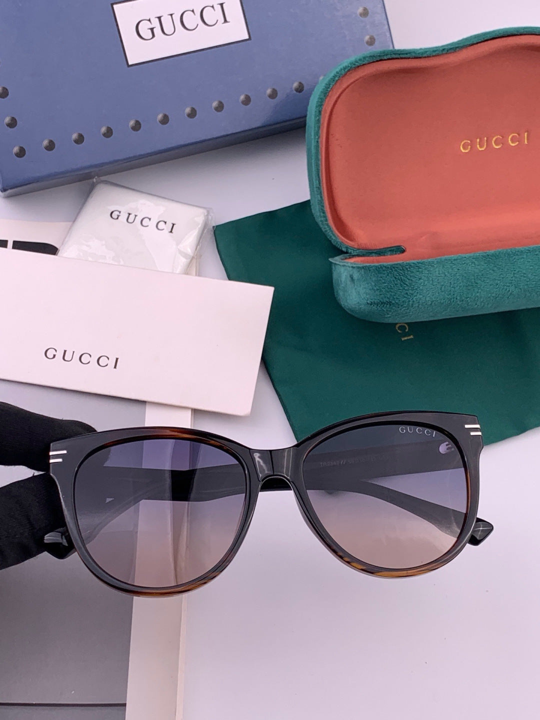 Gucci G2234 Polarized Square Pink Lens Sunglasses for Men & Women