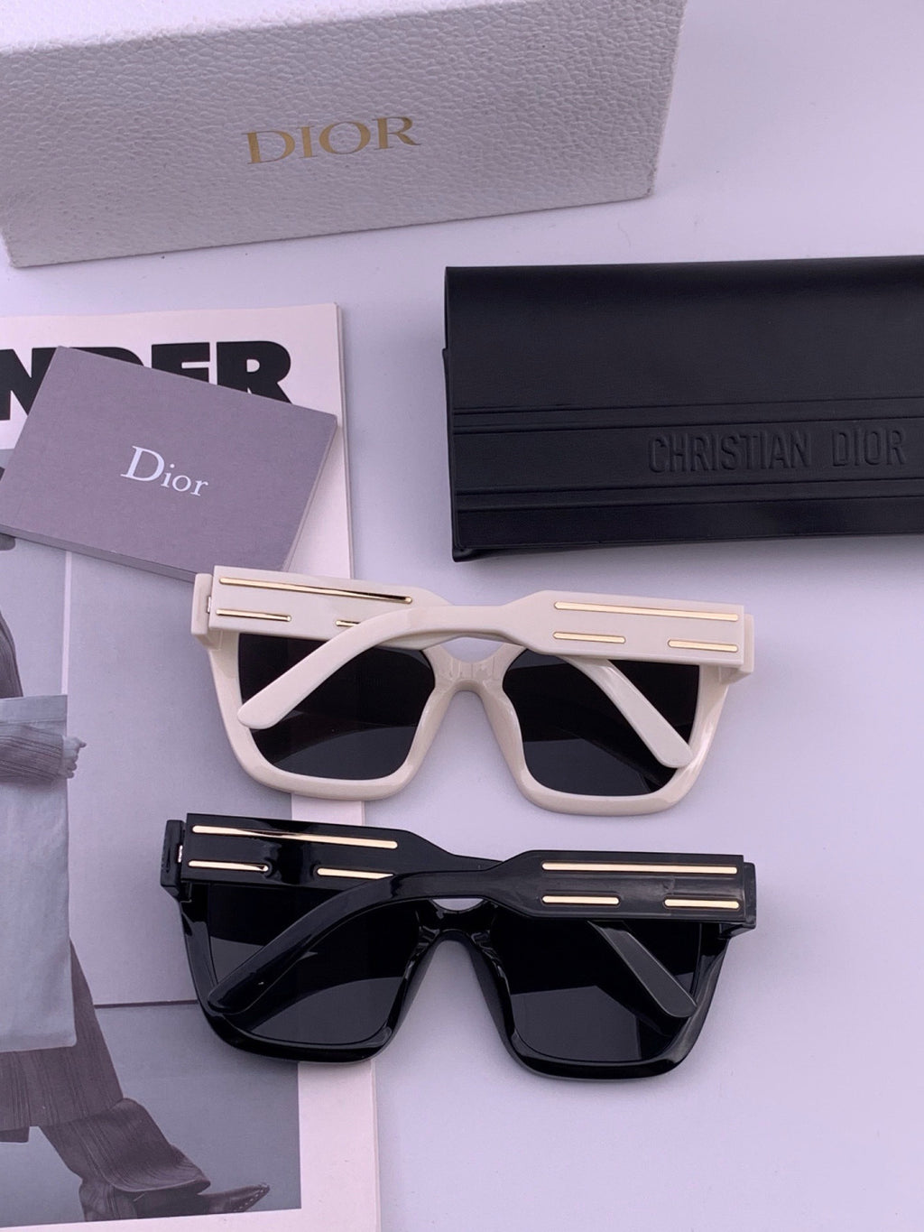 Dior CD9990 Polarized Square Black Lens Sunglasses for Women - 415436 - detail image 6