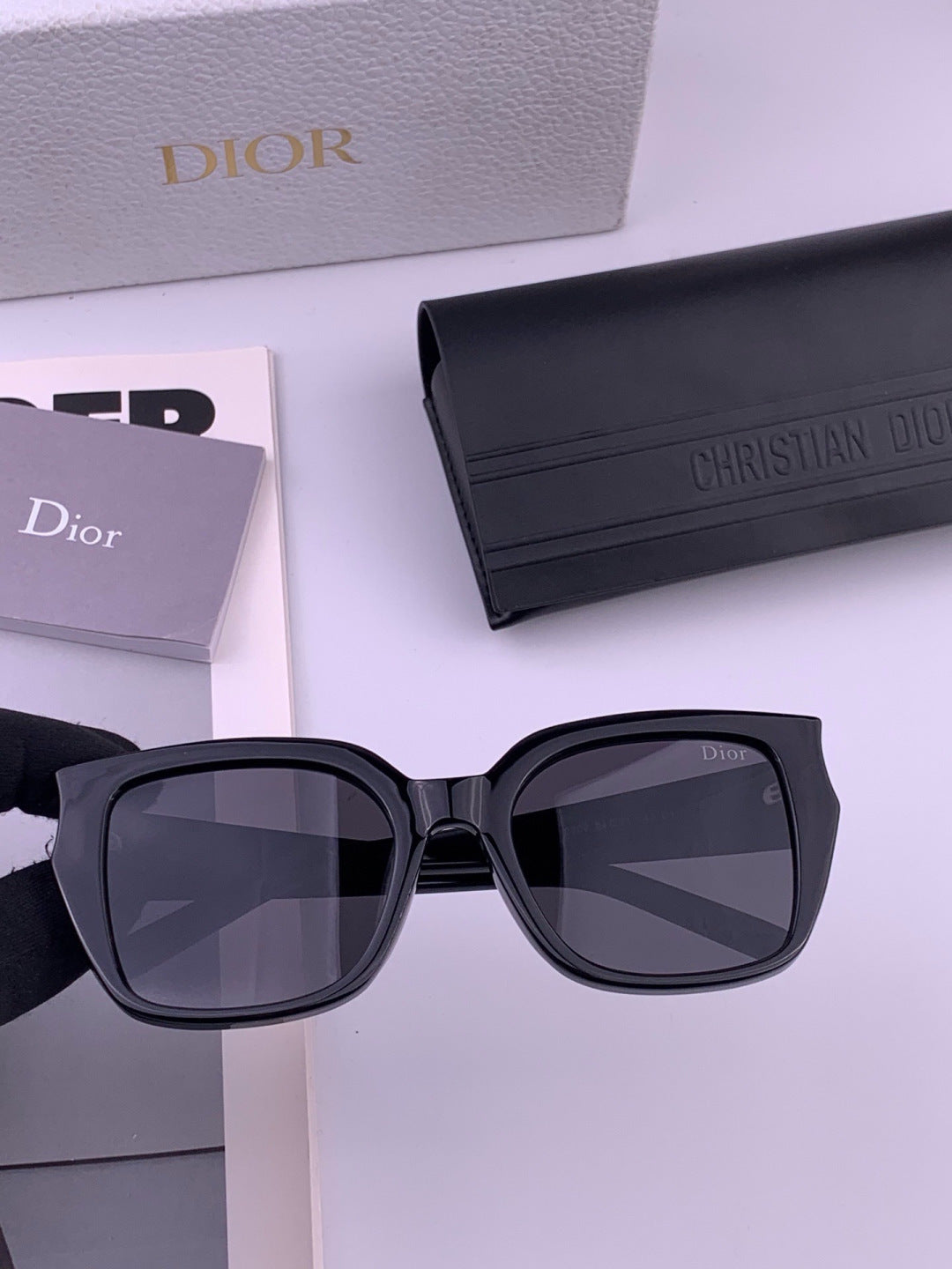 Dior CD6820 Polarized Square Black Lens Sunglasses for Women - 415437