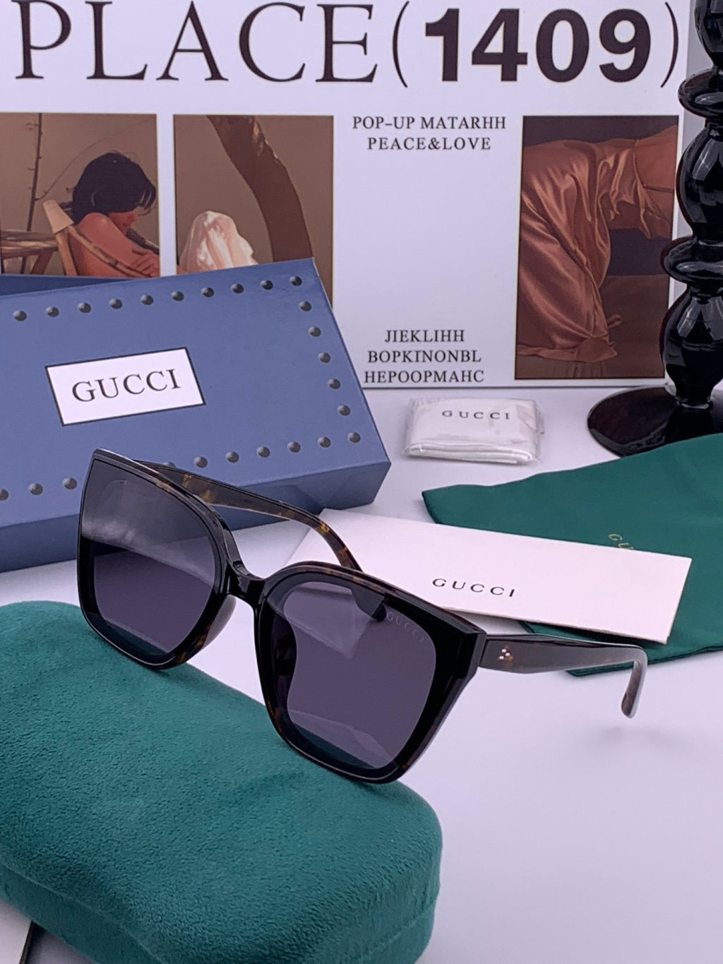 Gucci G07726 Polarized Square Black Lens Sunglasses for Men & Women - 415123 - detail image 2