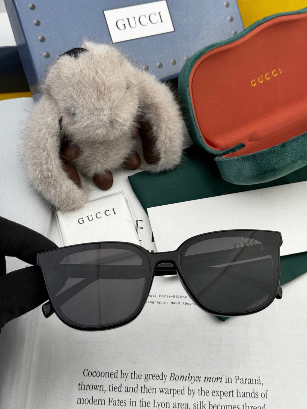 Gucci G97722 Polarized Square Gold Lens Sunglasses for Women