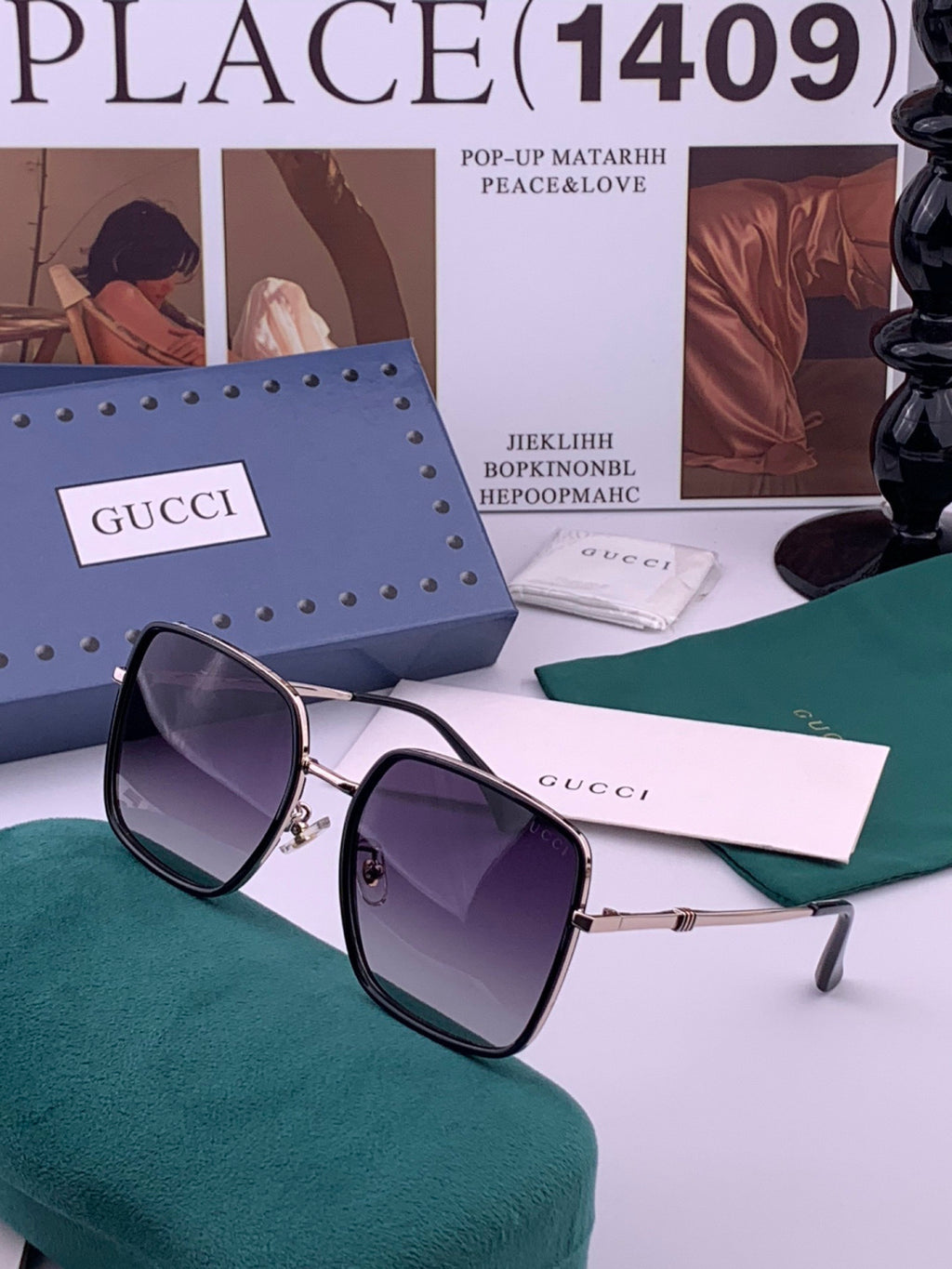 Gucci G1640 Polarized Round Brown Lens Sunglasses for Women - 415135 - detail image 2