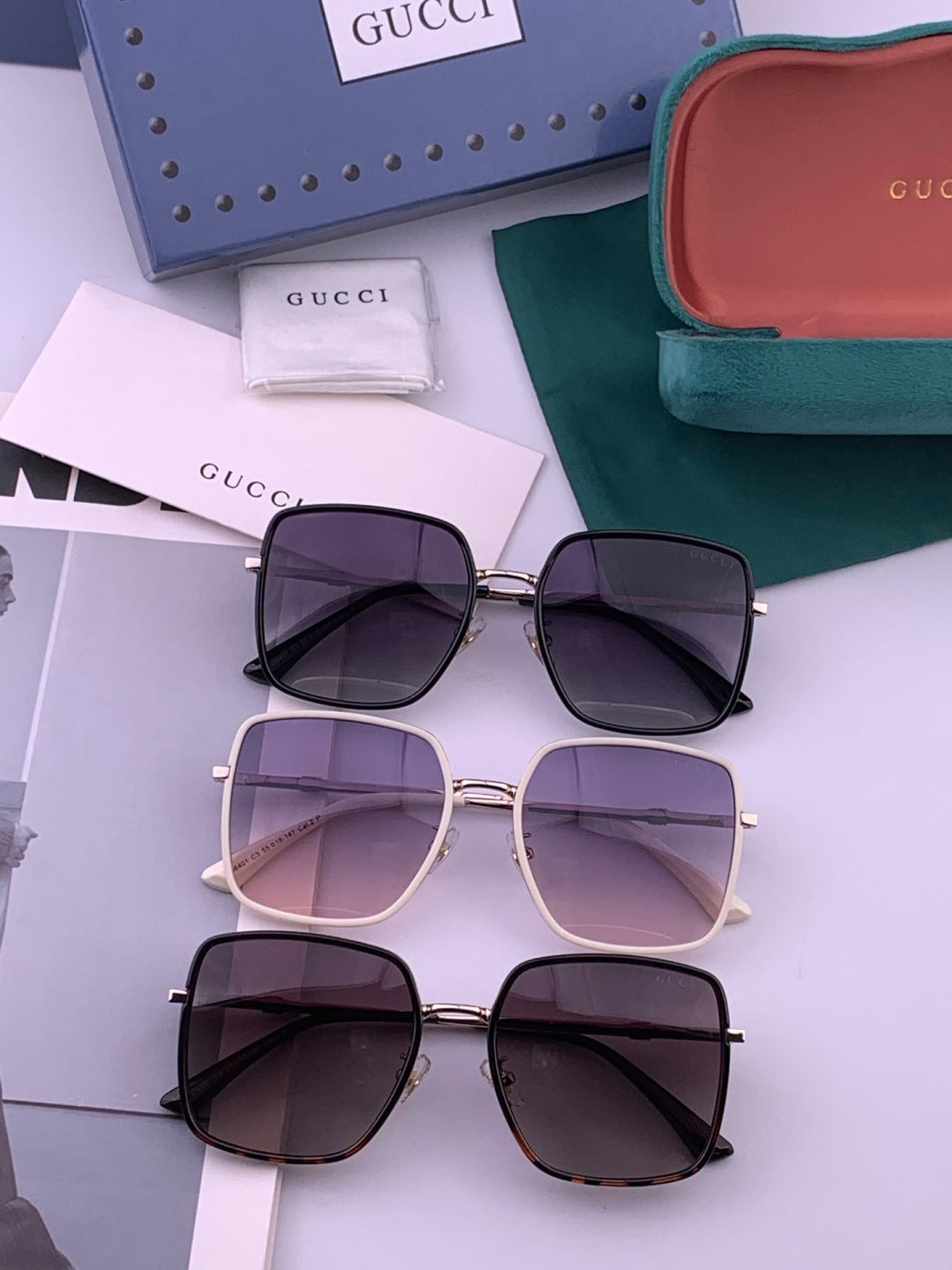 Gucci G1640 Polarized Round Brown Lens Sunglasses for Women - 415135 - detail image 7