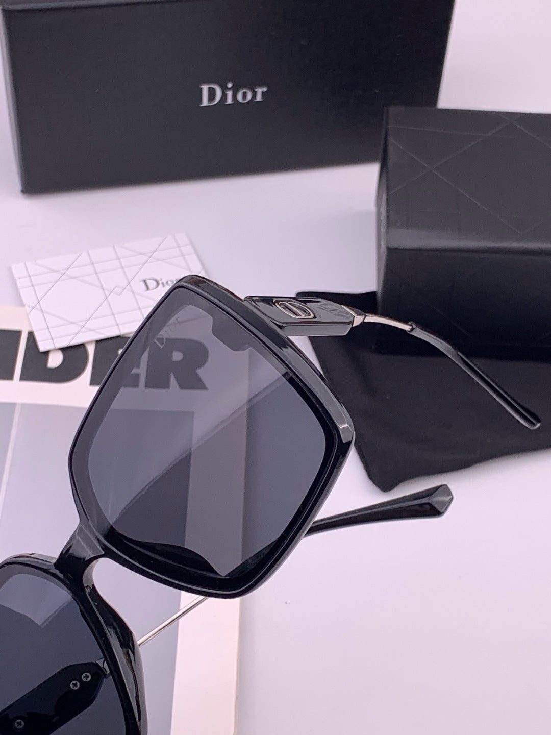 Dior CD6305 Polarized Square Gold Lens Sunglasses for Women - 415433 - detail image 3