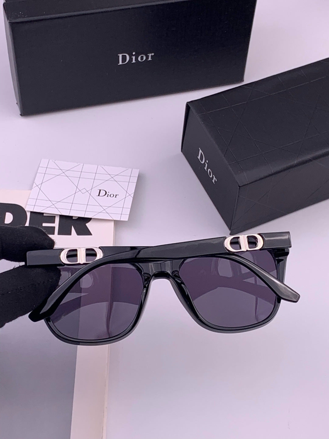 Dior CD67711 Polarized Square Black Lens Sunglasses for Women - 415434 - detail image 4