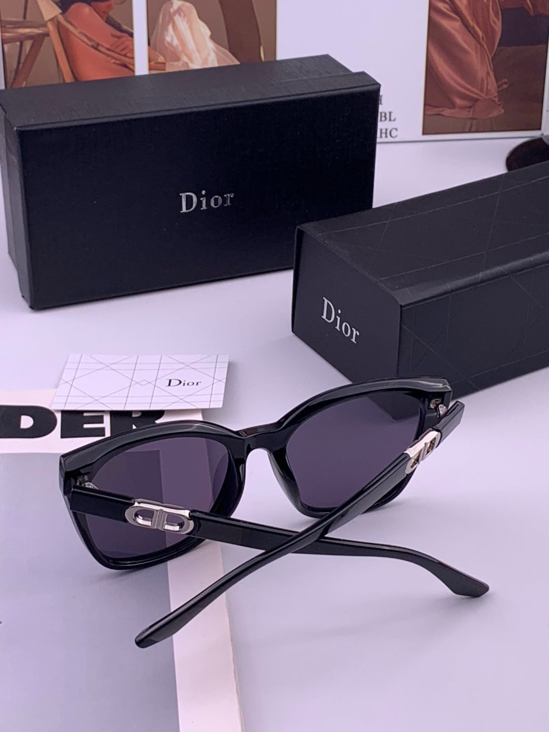 Dior CD67711 Polarized Square Black Lens Sunglasses for Women - 415434 - detail image 7