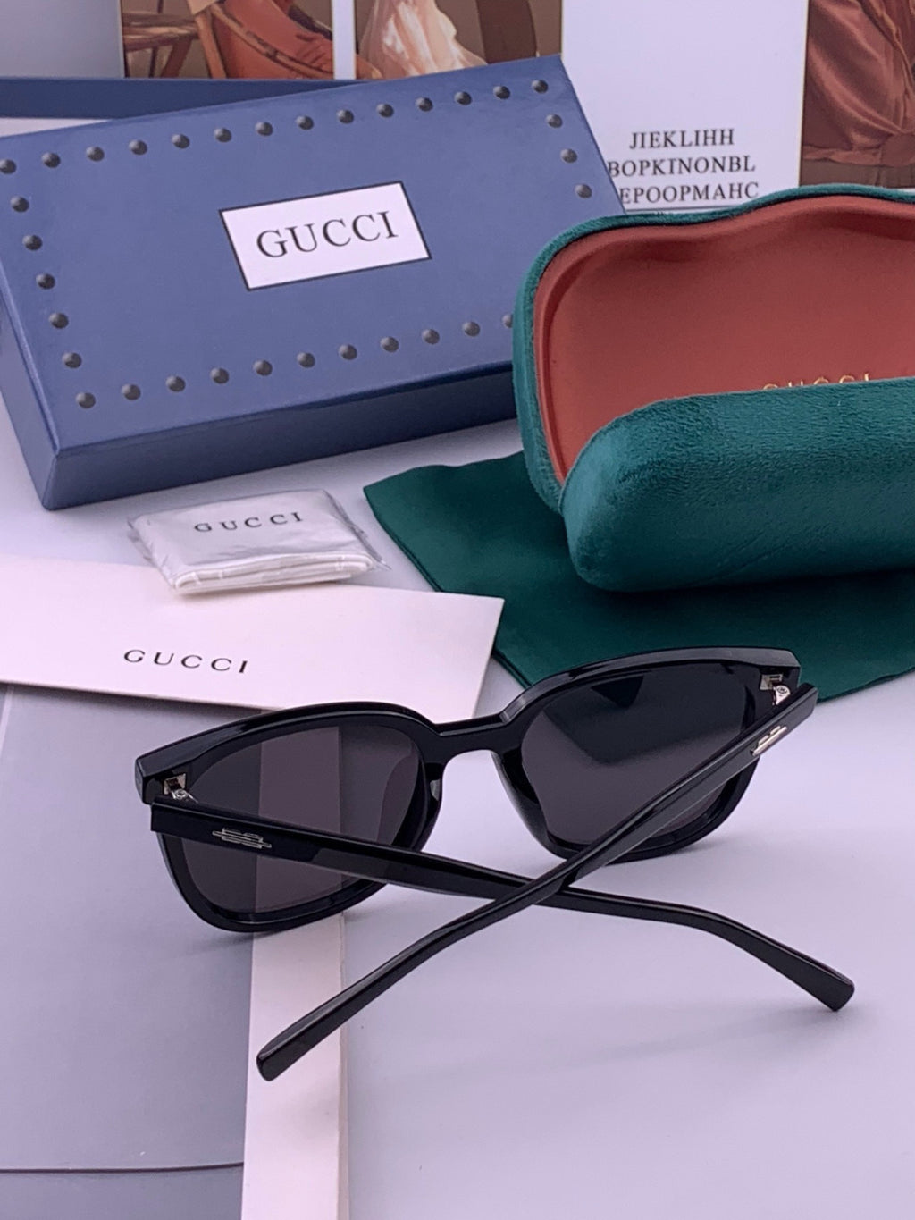 Gucci G97722 Polarized Square Brown Lens Sunglasses for Women - detail image 3