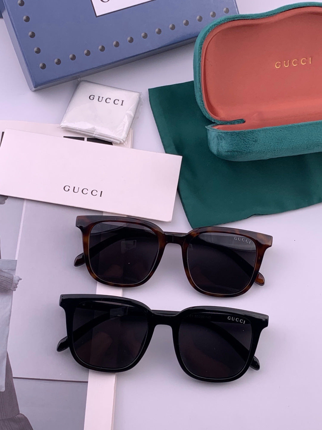 Gucci G4613 Polarized Square Black Lens Sunglasses for Women - 415089 - detail image 5