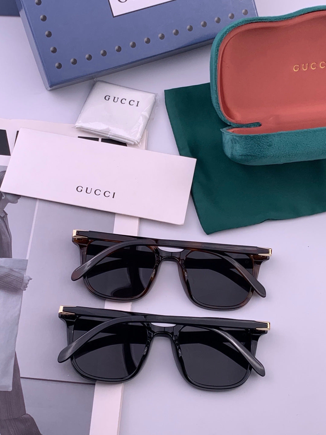 Gucci G4613 Polarized Square Black Lens Sunglasses for Women - 415089 - detail image 4