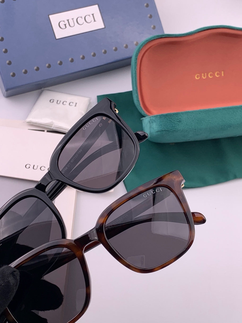 Gucci G4613 Polarized Square Black Lens Sunglasses for Women - 415089 - detail image 3