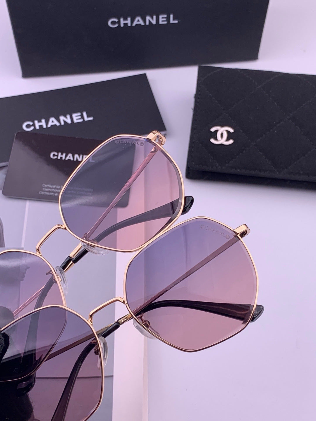 Chanel CH8201 Polarized Rimless Brown Lens Sunglasses for Men & Women - detail image 3