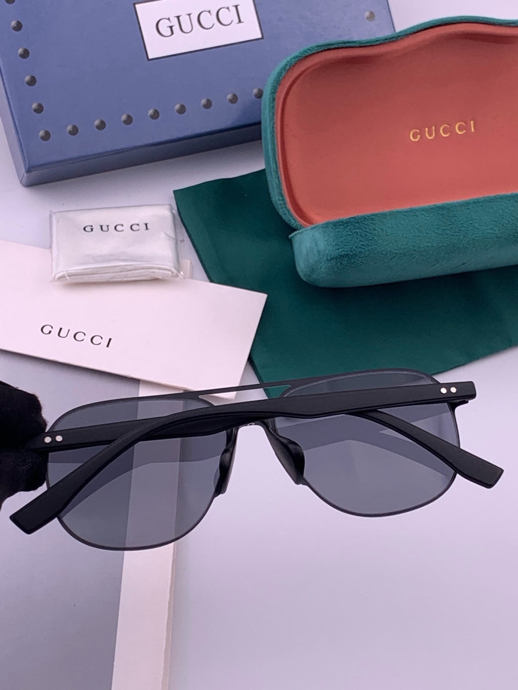Gucci G2807 Polarized Aviator Black Lens Sunglasses for Men - 415060 - detail image 7