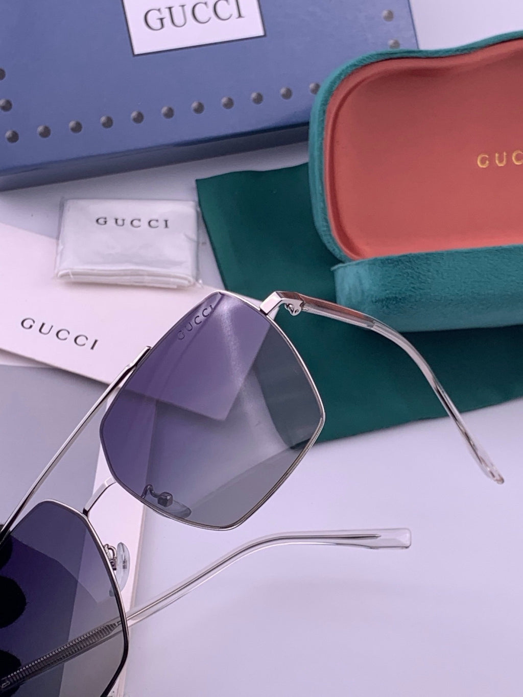 Gucci G5803 Polarized Aviator Black Lens Sunglasses for Men - 415066 - detail image 3