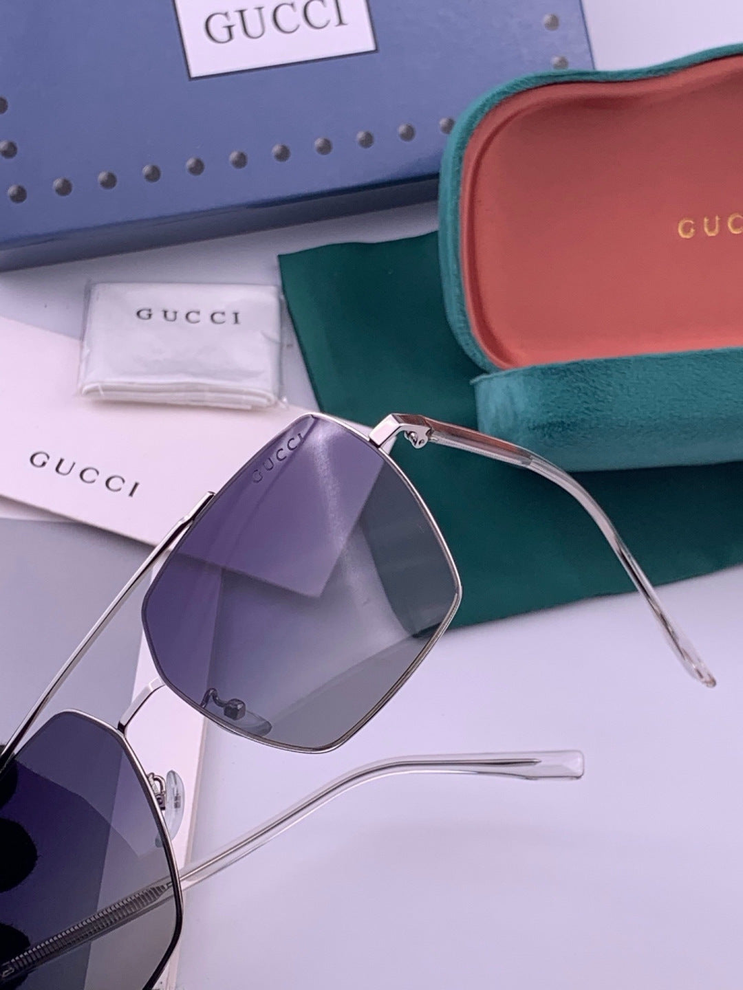 Gucci G5803 Polarized Aviator Black Lens Sunglasses for Men - 415066 - detail image 3