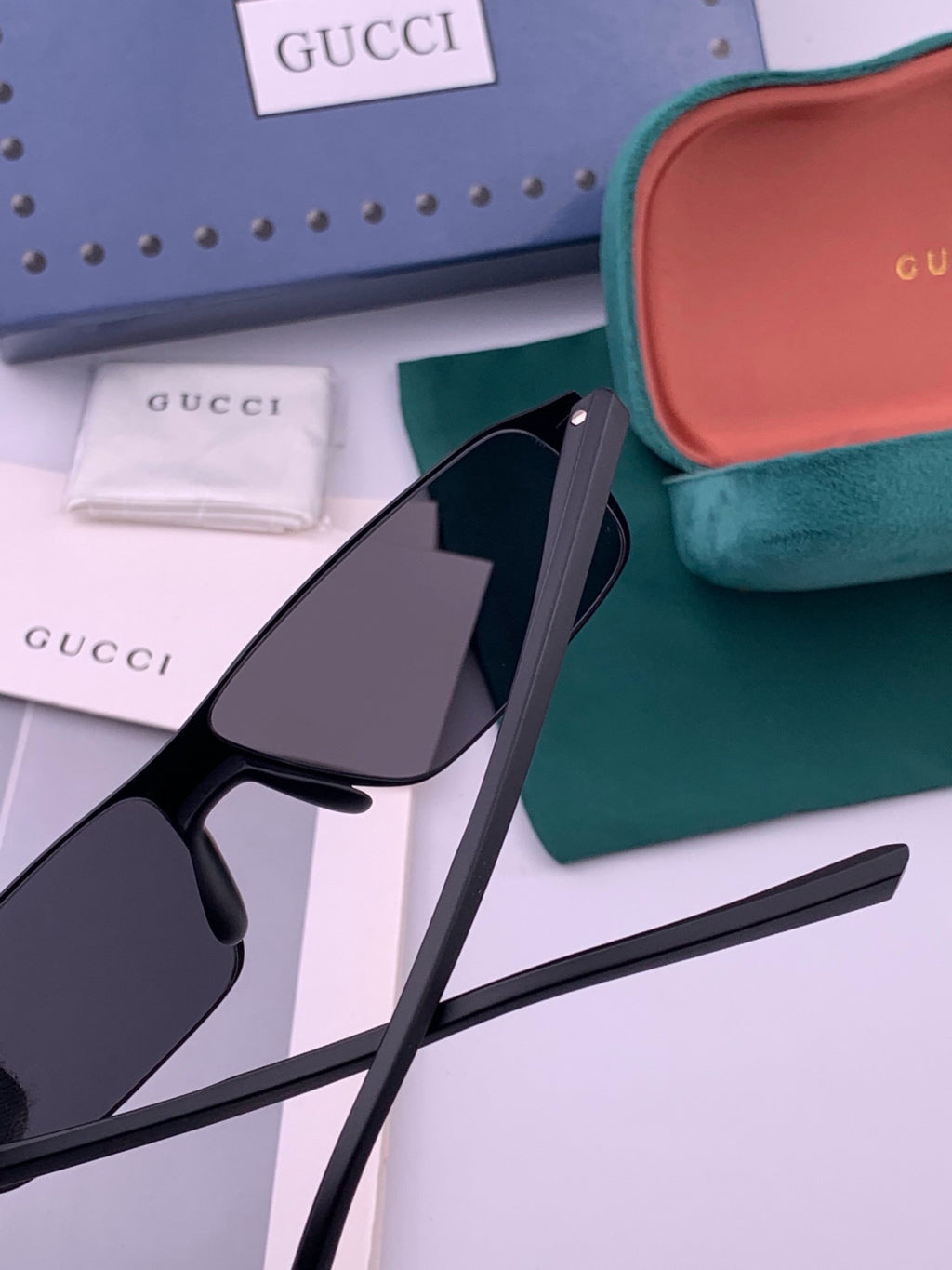 Gucci G2225 Polarized Aviator Gold Lens Sunglasses for Men - 415068 - detail image 6