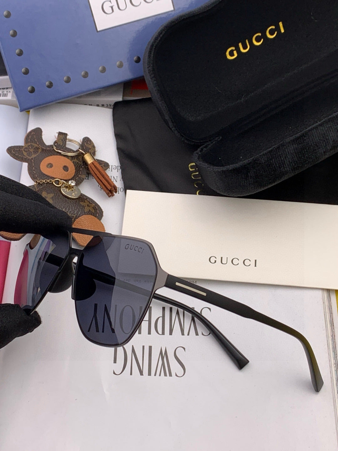 Gucci G3807 Polarized Aviator Brown Lens Sunglasses for Men - 415071 - detail image 4