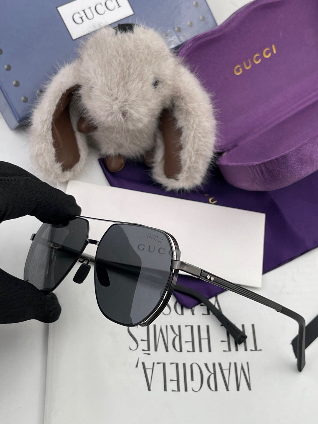 Gucci G2881 Polarized Aviator Gold Lens Sunglasses for Men - 415072 - detail image 6