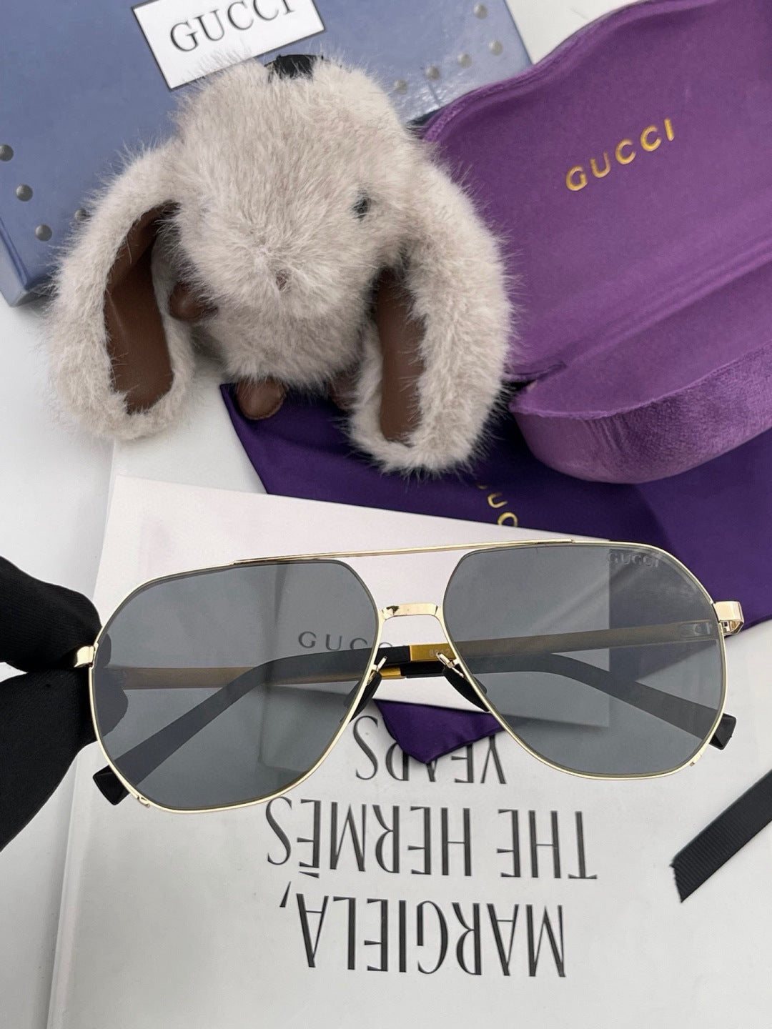 Gucci G2881 Polarized Aviator Gold Lens Sunglasses for Men - 415072 - detail image 2