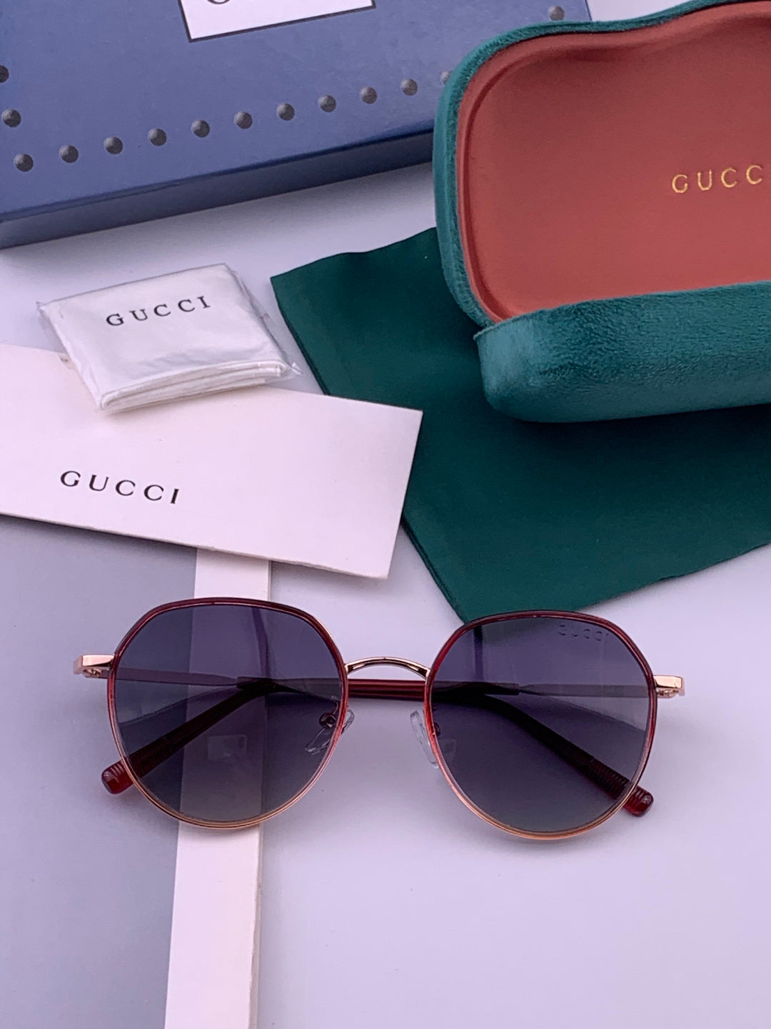Gucci G2235 Polarized Round Brown Lens Sunglasses for Women - 415042 - detail image 7