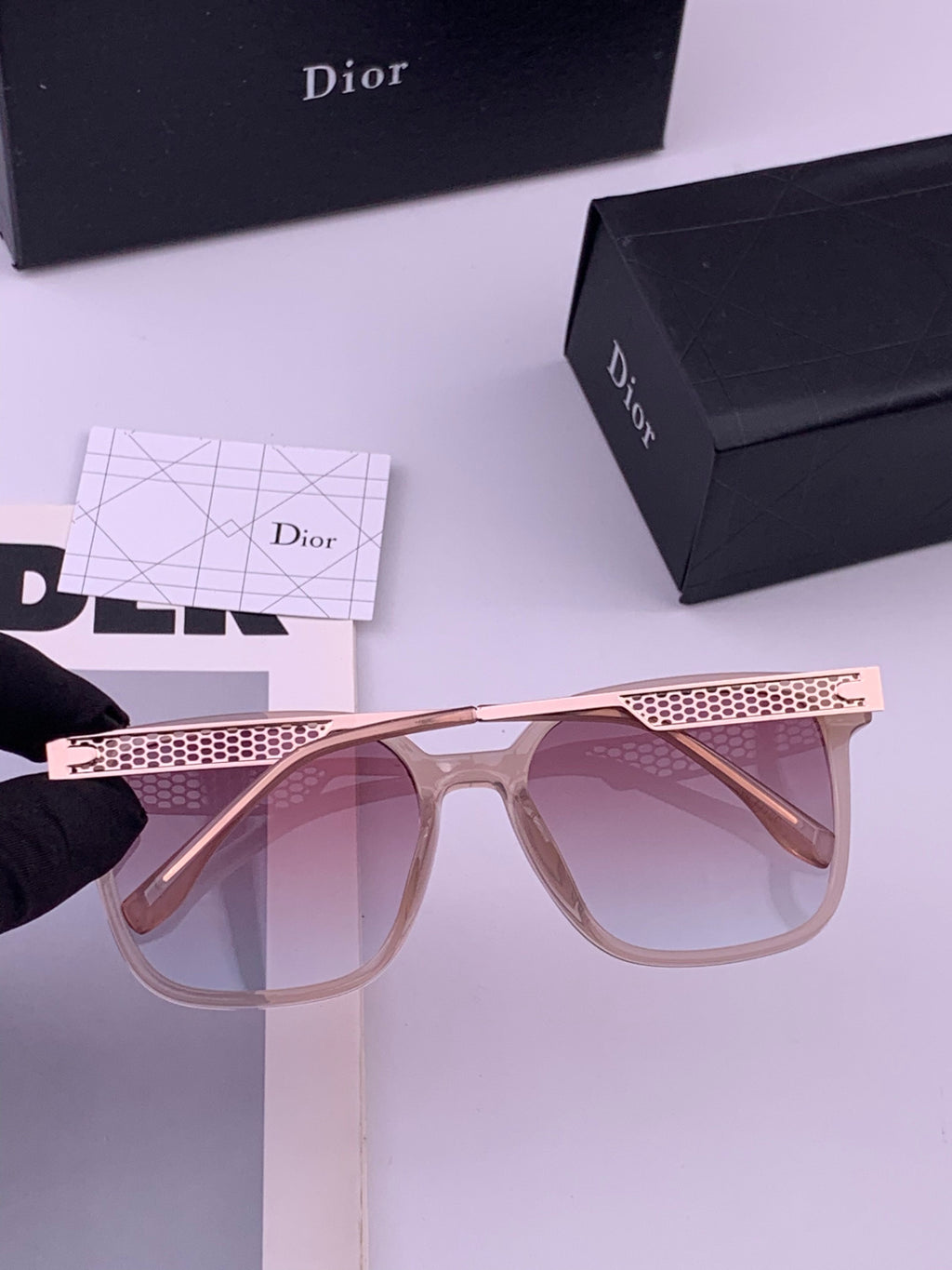 Dior CD35511 Polarized Square Brown Lens Sunglasses for Women - 415458 - detail image 4