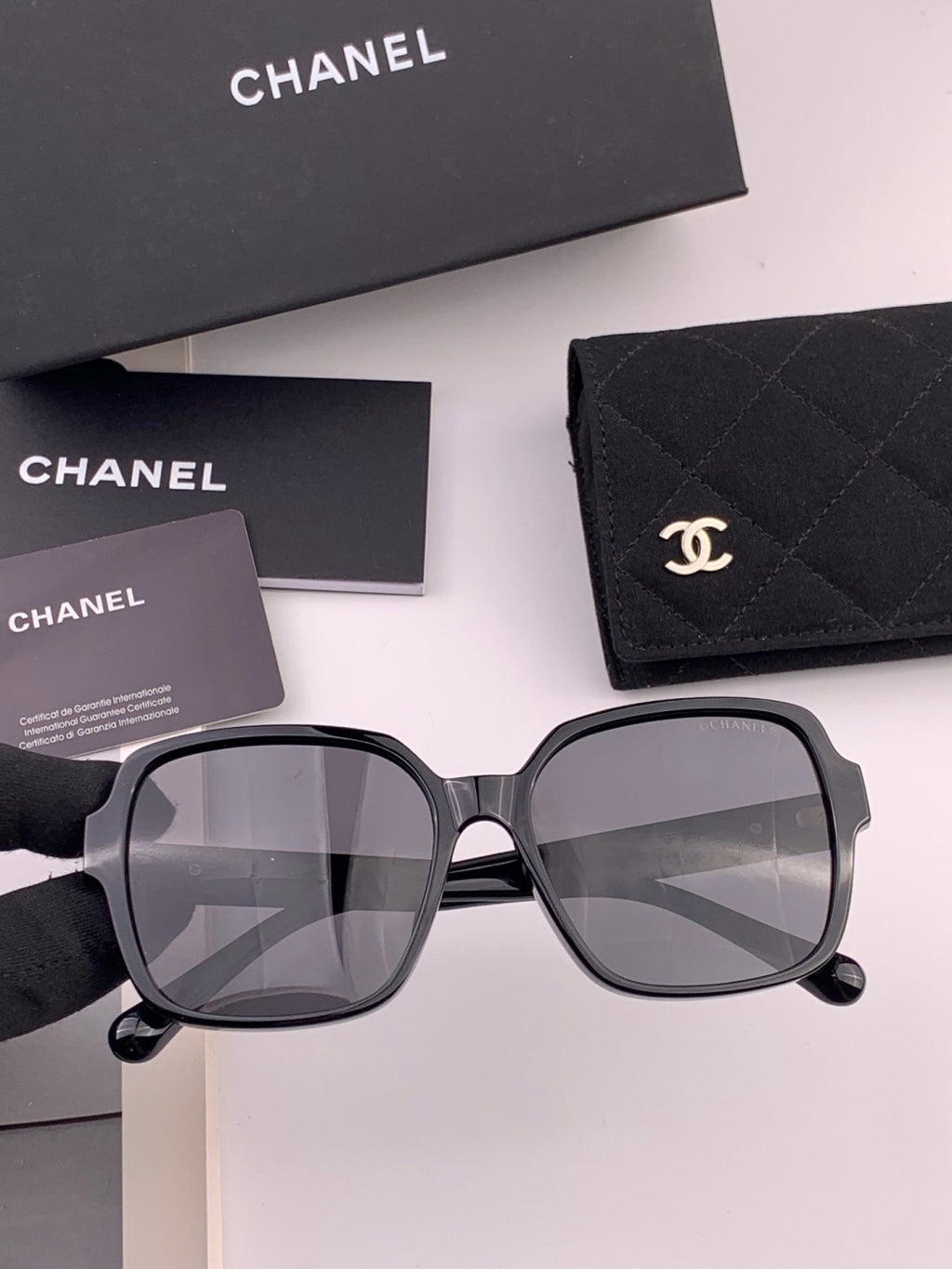 Chanel CH2787 Polarized Square Gold Lens Sunglasses for Women - 415242 - detail image 2