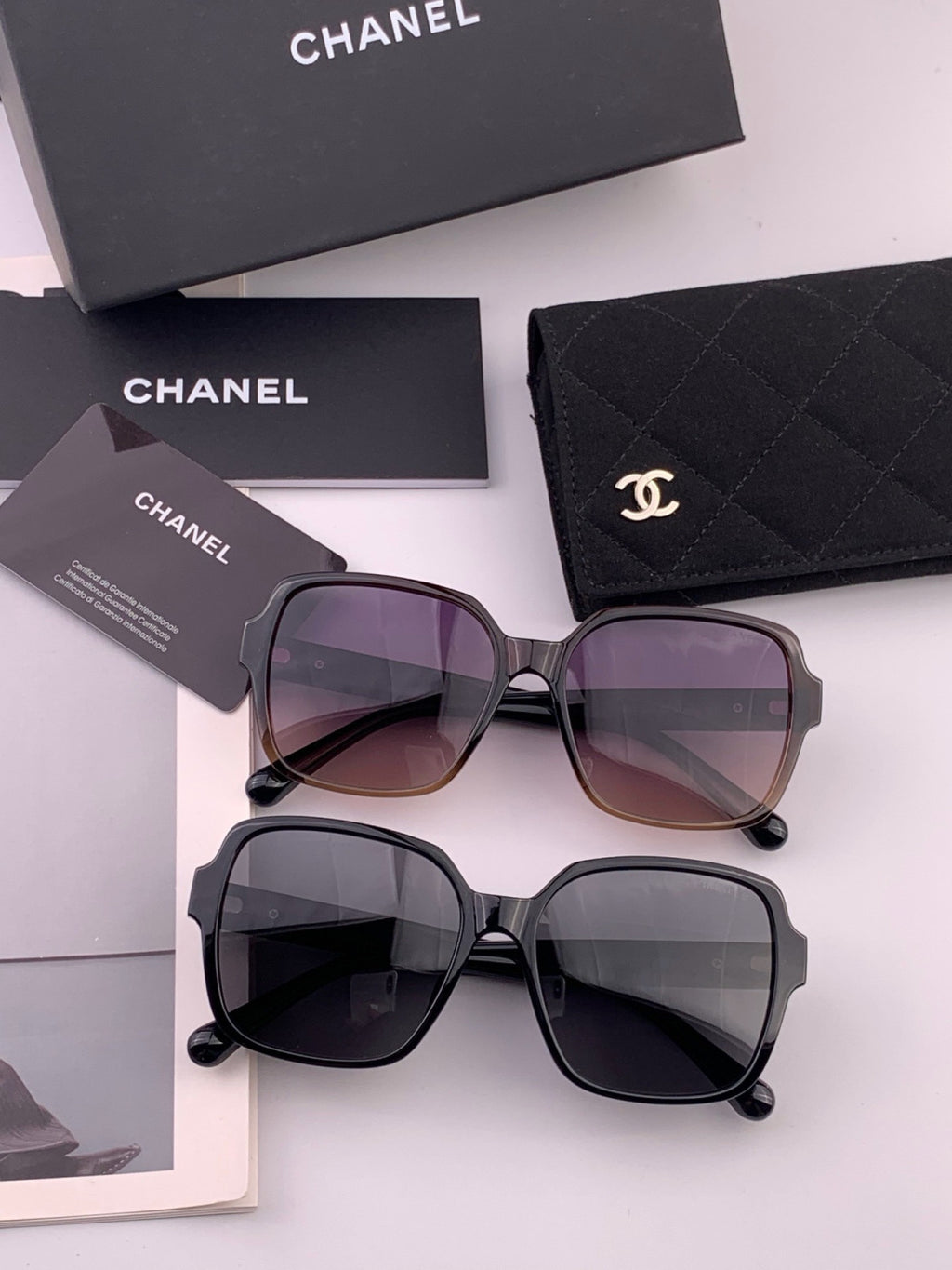 Chanel CH2787 Polarized Square Gold Lens Sunglasses for Women - 415242 - detail image 7