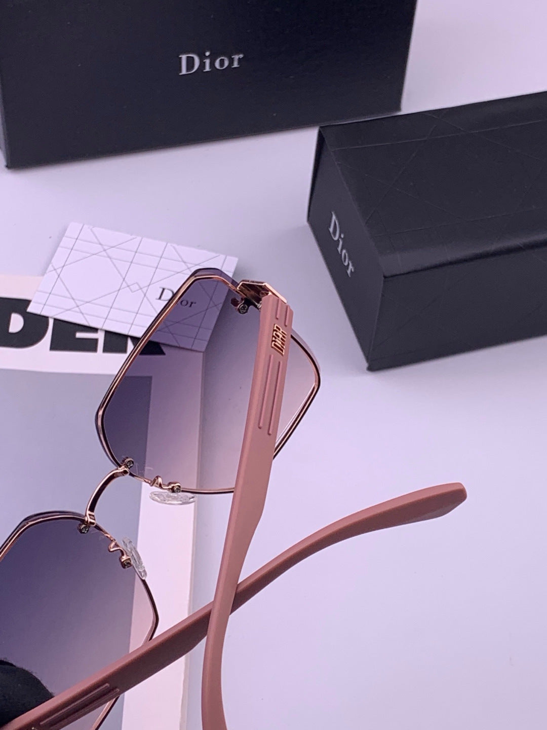 Dior CD0238 Polarized Square Red Lens Sunglasses for Women - 415452 - detail image 5
