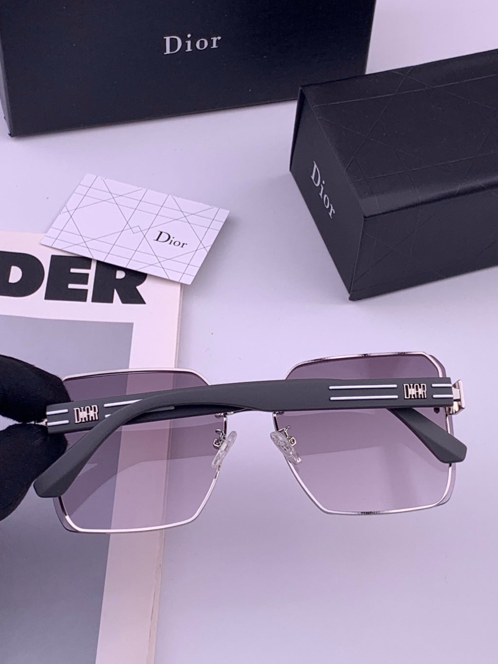 Dior CD0238 Polarized Square Gold Lens Sunglasses for Women - 415454 - detail image 4