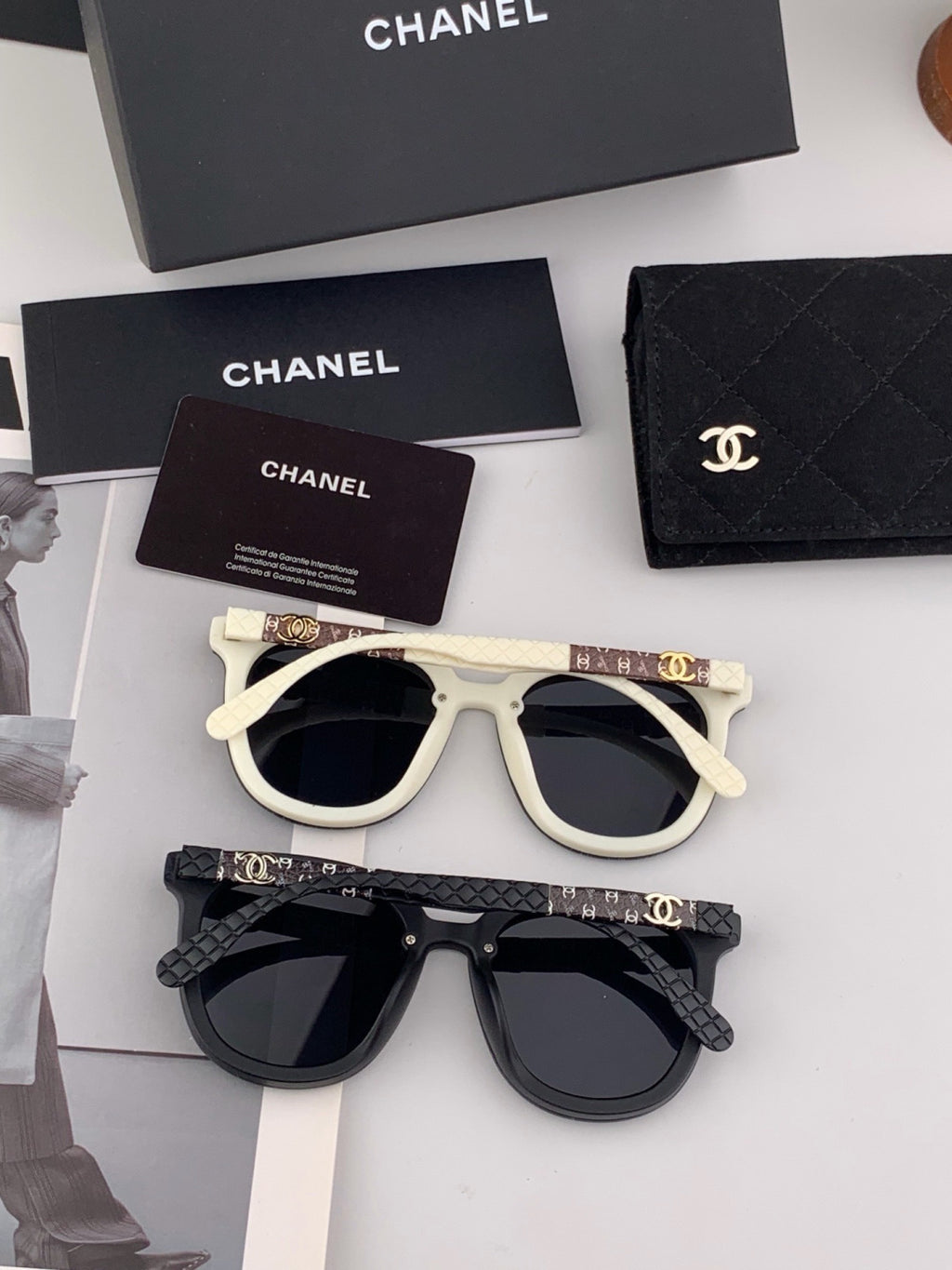 Chanel CH3620 Polarized Square Gold Lens Sunglasses for Men & Women - 415246 - detail image 4